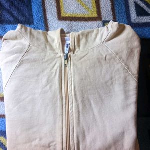 BEIGE Zipper Hoddie