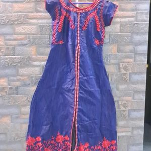 Navy Blue Color Anarkali For Women