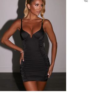 Oh Polly Black Corset Dress