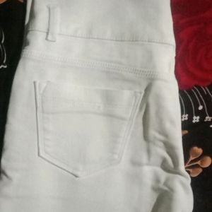 Lotus White High Waist Jeans