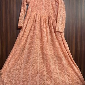 Chikankari Gown With Dupatta