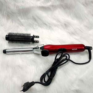 NOVA Women Iron Rod Brush Styler Hair Care Curler