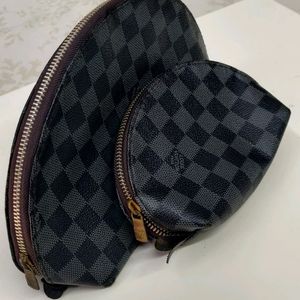 💟LOUIS VUITTON INSPIRED SET OF 2 POUCHES