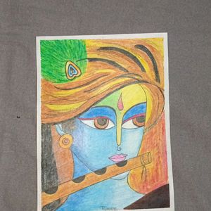 Lord Krishna's Drawing With FREE GIFT INSIDE