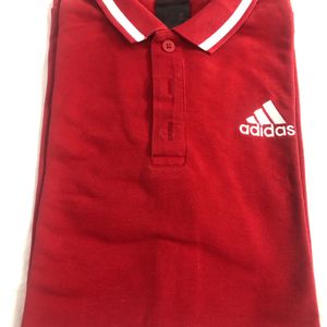 Adidas T-shirt In Mirchi Red Color