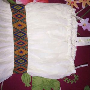 White Navajo Tube Top Dress