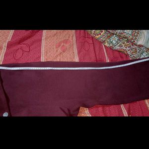 Woman Maroon Trouser Free Size Side Zip