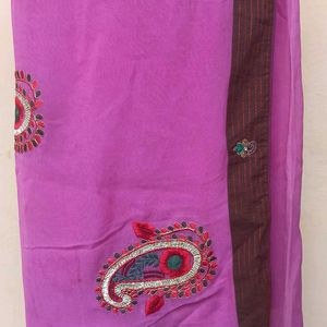 Saree With Kairi And Border