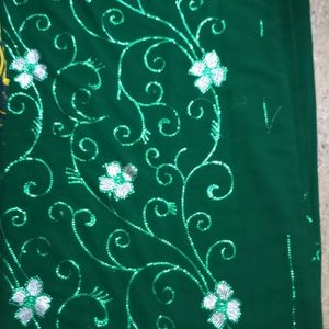 Chiffon Saree With Chamki Work