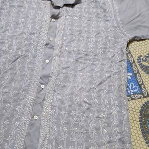 Chikankari Short Sleeve Shirt (Mens)