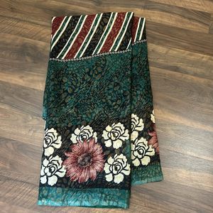 Combo Of 2-  Floral& Garden Silk Saaris