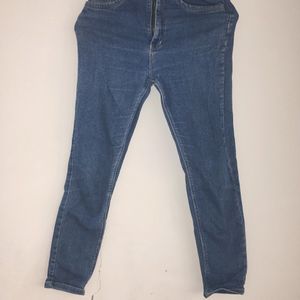 Ankle Length Blue Skinny Jeans