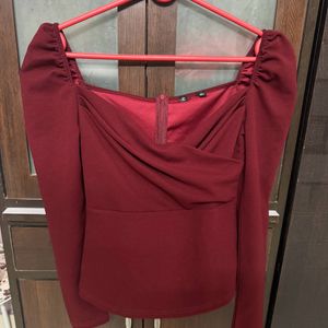 Shein Maroon Top