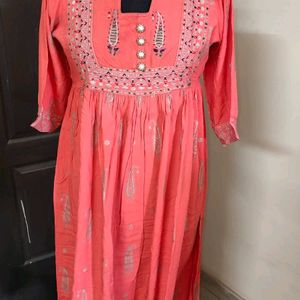 Peach Traditional Kurta