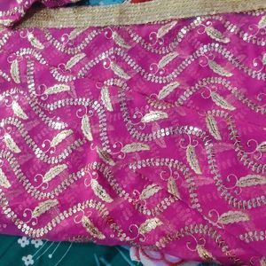 Women Net Saree It's Pure New Mene Stitched Karwa Kar Rakh Li Thi But Ek Baar Bhi Pehni Nhi It's Totally New