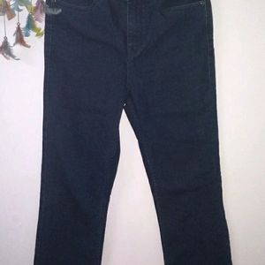 Dark Blue Wide Length Jean , Zudio, Size 28