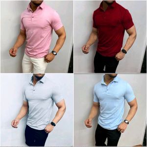 Basic Polo Collar Tshirt- Four Piece Combo