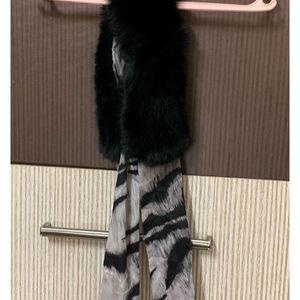 Very Elegant Scarf With Fur Imported From USA