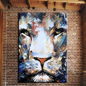 Lion Painting On Big Canvas