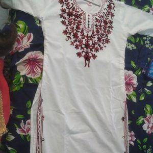 New Chikankari Kurti With Wide Leg Plazo