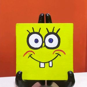 spongbob cartoon canvas art (5x5)