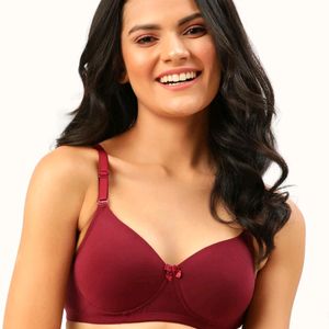 Maroon Lightly Padded Bra