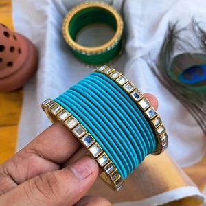 9 Set Of Combo Handcrafted Silk Bangle