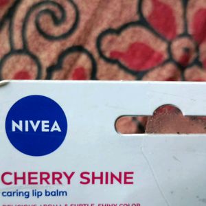 Brand New Nivea Cherry Shine Caring Lip Balm With