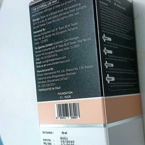 100% New Unused The Derma Co Foundation