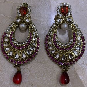 Beautiful Pink-Colored Earrings (No brand)