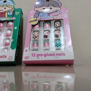 12 Pre-glued  Nails