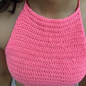 Pink Crochet Top