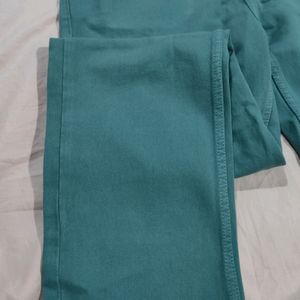 Turquoise Color Denim Jeans