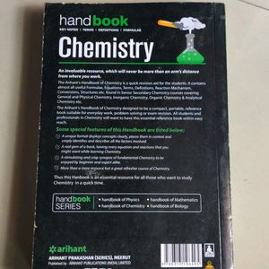 Arihant Chemistry Handbook For 11th, 12th And JEE