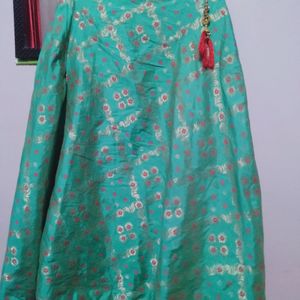 Beautyful Sea Green Colour Lahanga