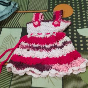 Kids Baby Girls Handmade Winter Dress New