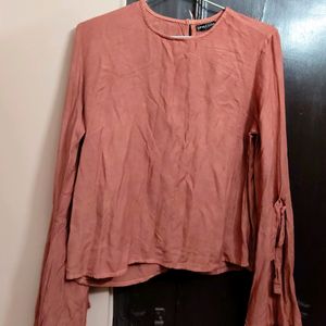 Style Envy Burnt Orange Flared Sleeve Top