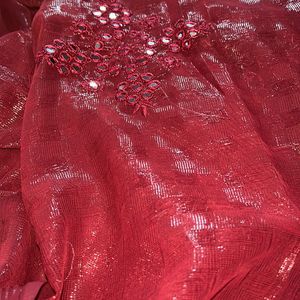 Maroon Colour Saree