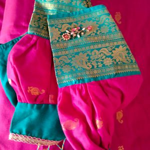 Gadhval Cotten Silk Blend Saree