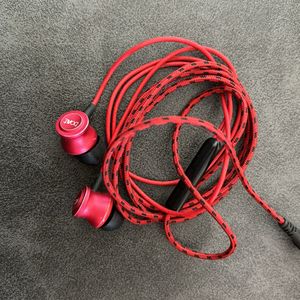 Boat red wired earphones