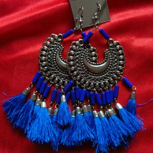 Chand Baliyan #earring With Silk Thread Tussle