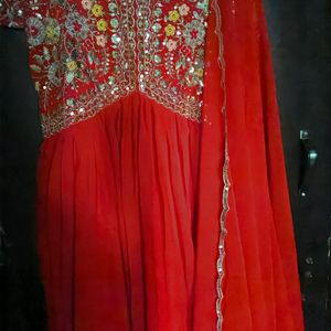 Embellished Dress With Dupatta