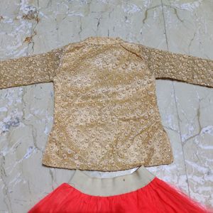 Beautiful Golden Top & Skirt