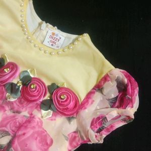 Beautiful Dress Rose Printed