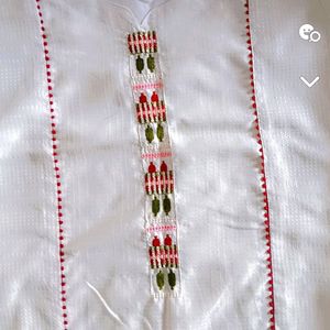 White Embroidery Kurti ♥️