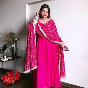 Hot Pink Anarkali Suit