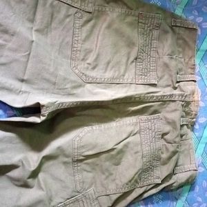 KRA men olive green straight fit cargo trouser