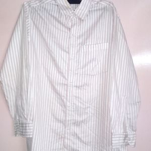 Pink And White Straight Line Shirt