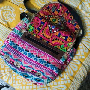 Fabric Crossbody Jhola Bag And Rajasthani Sling