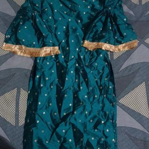 Teal Colour Kurta With Gharara